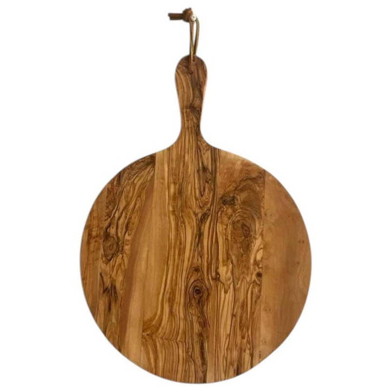 Handmade Olive Wood Pizza Board with Handle