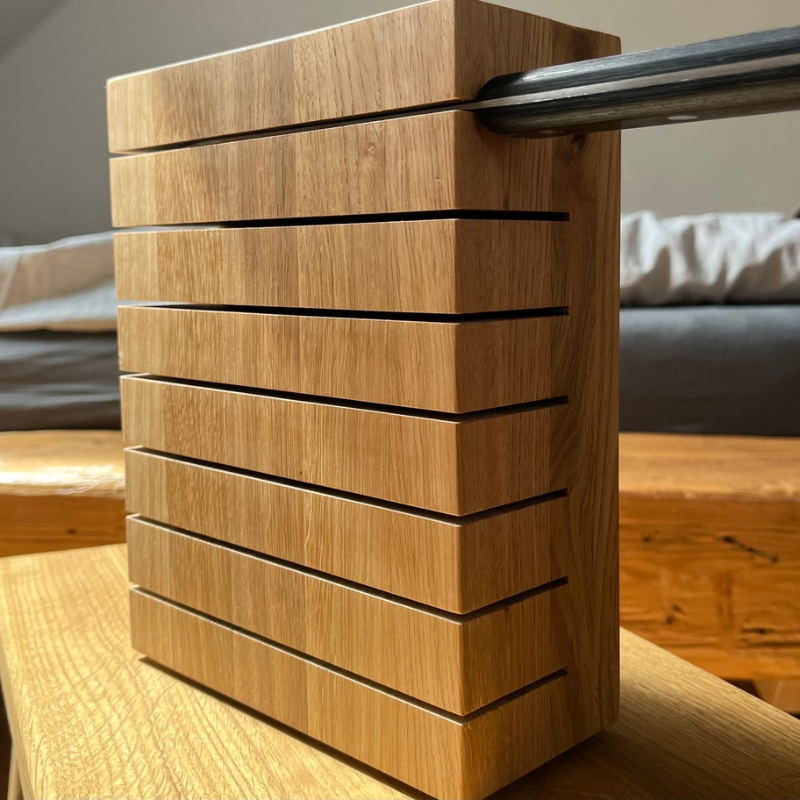 Oak Knife Block | Solid Wood Knife Holder