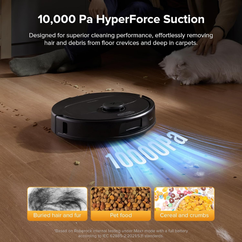roborock QV 35S Robot Vacuum Cleaner with Mop and Self-Emptying Dock, 10,000 Pa