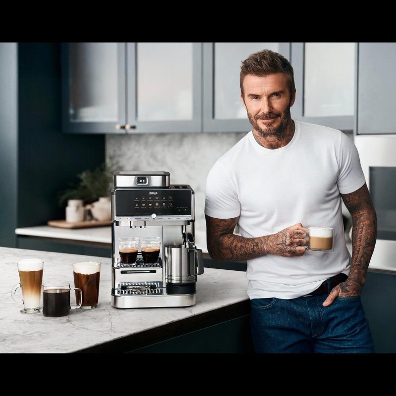 Ninja AutoBarista Fully Automatic Coffee Machine, Bean-to-Cup, 10 One-Touch Drinks, Silver