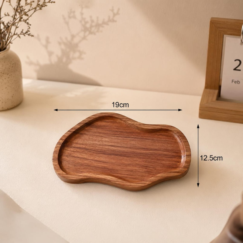 Handmade Wooden Serving Tray | Organic Decorative Platter