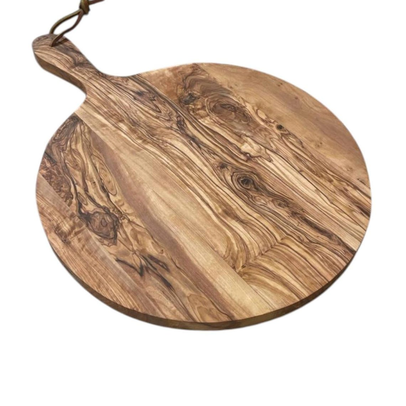 Handmade Olive Wood Pizza Board with Handle