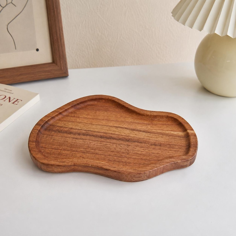 Handmade Wooden Serving Tray | Organic Decorative Platter