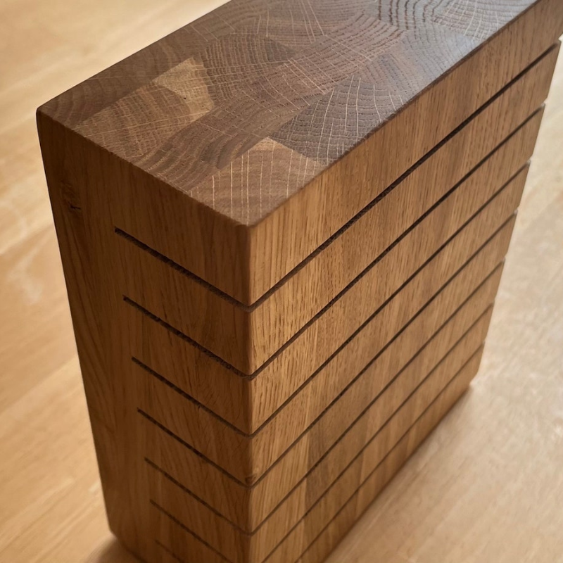 Oak Knife Block | Solid Wood Knife Holder