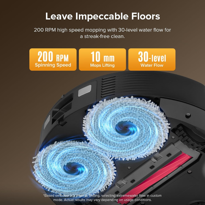 roborock QV 35S Robot Vacuum Cleaner with Mop and Self-Emptying Dock, 10,000 Pa