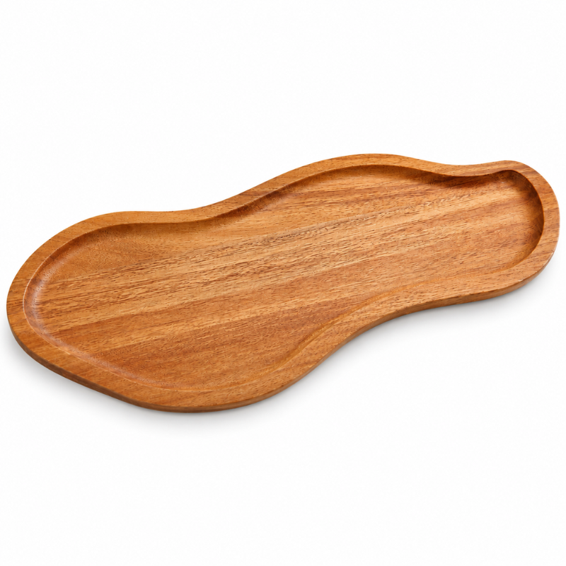 Handmade Wooden Serving Tray | Organic Decorative Platter